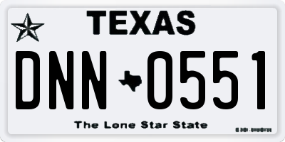 TX license plate DNN0551