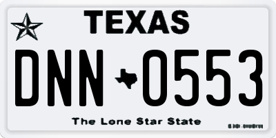 TX license plate DNN0553