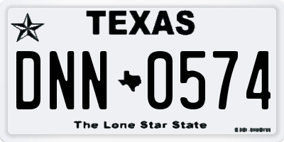 TX license plate DNN0574