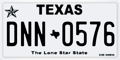 TX license plate DNN0576
