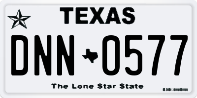 TX license plate DNN0577