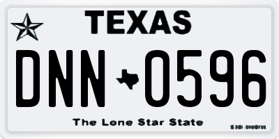 TX license plate DNN0596