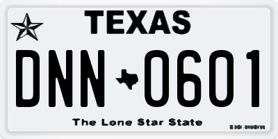 TX license plate DNN0601
