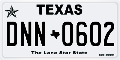 TX license plate DNN0602
