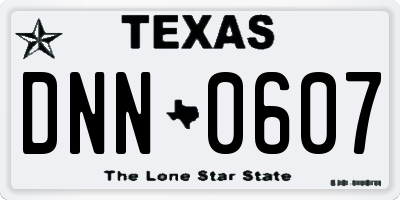 TX license plate DNN0607