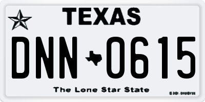 TX license plate DNN0615
