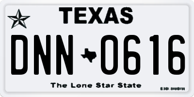 TX license plate DNN0616