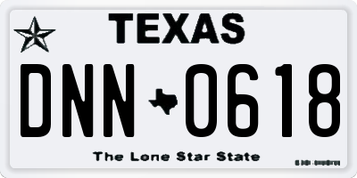 TX license plate DNN0618
