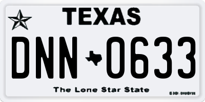 TX license plate DNN0633