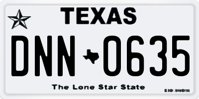 TX license plate DNN0635