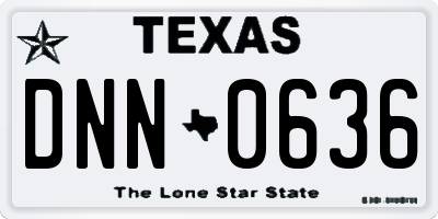 TX license plate DNN0636