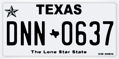 TX license plate DNN0637