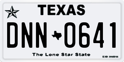 TX license plate DNN0641