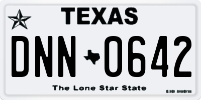 TX license plate DNN0642