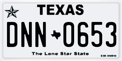 TX license plate DNN0653
