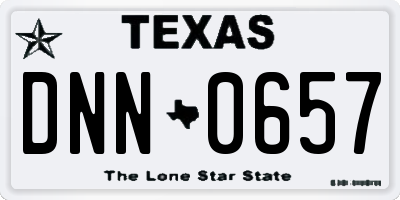 TX license plate DNN0657