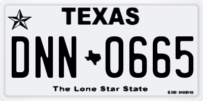 TX license plate DNN0665