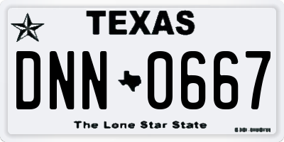 TX license plate DNN0667