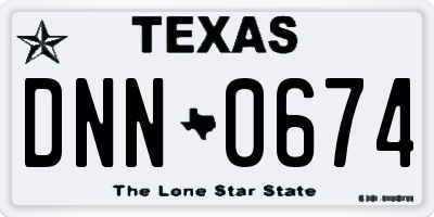 TX license plate DNN0674