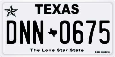 TX license plate DNN0675