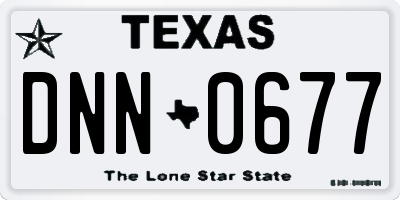 TX license plate DNN0677