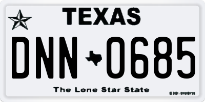 TX license plate DNN0685