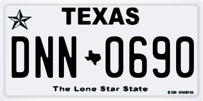 TX license plate DNN0690