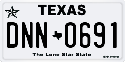 TX license plate DNN0691