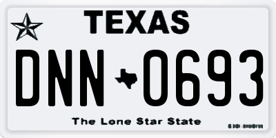 TX license plate DNN0693