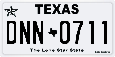 TX license plate DNN0711