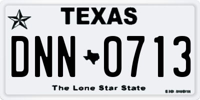 TX license plate DNN0713