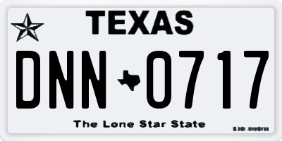 TX license plate DNN0717