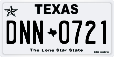 TX license plate DNN0721