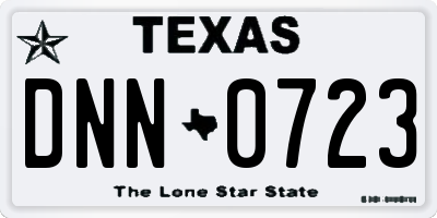 TX license plate DNN0723