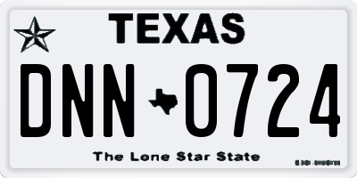 TX license plate DNN0724