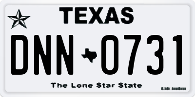 TX license plate DNN0731