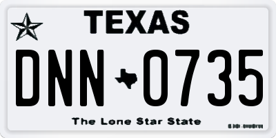 TX license plate DNN0735