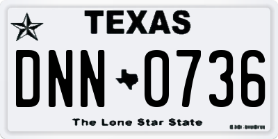 TX license plate DNN0736