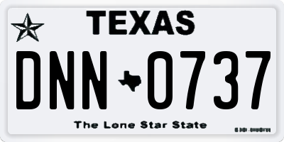TX license plate DNN0737