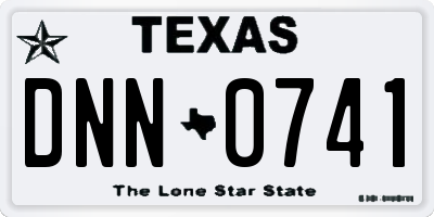 TX license plate DNN0741