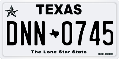 TX license plate DNN0745
