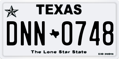 TX license plate DNN0748