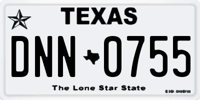 TX license plate DNN0755