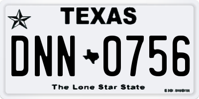 TX license plate DNN0756