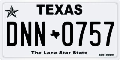 TX license plate DNN0757