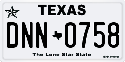 TX license plate DNN0758