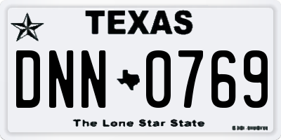 TX license plate DNN0769