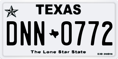TX license plate DNN0772