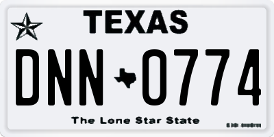TX license plate DNN0774