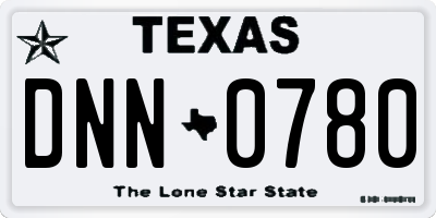 TX license plate DNN0780